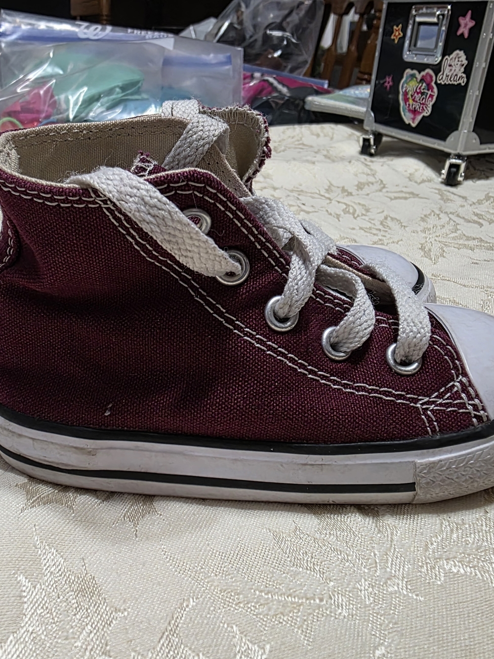Converse Kids Burgundy High-Top Sneakers